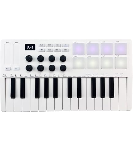 M-VAVE Teclado de controle MIDI de 25 teclas Mini teclado USB